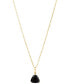 ფოტო #1 პროდუქტის Onyx Trillion-Cut 18" Pendant Necklace in 14k Gold