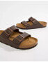 Birkenstock Arizona birko-flor sandals in dark brown