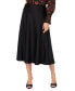 ფოტო #1 პროდუქტის Women's A-line Side-Zip Satin Midi Skirt