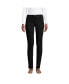 ფოტო #1 პროდუქტის Petite Mid Rise Straight Leg Jeans - Black