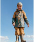 ფოტო #2 პროდუქტის Boy Printed 3 In 1 Mid Season Set Beige And Camo Dinos - Child