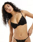 Фото #4 товара Cotton On underwired bra in floral lace with satin straps in black