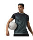 ფოტო #2 პროდუქტის Men's Charcoal Grey Geometric Active wear T-Shirt