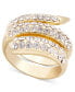 ფოტო #1 პროდუქტის Gold-Tone Crystal Wrap Ring, Created for Macy's