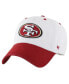ფოტო #1 პროდუქტის Men's Scarlet San Francisco 49ers Double Header Diamond Clean Up Adjustable Hat