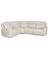 Фото #8 товара CLOSEOUT! Blairemoore 5-Pc. Leather L Sectional with 1 USB Console and 2 Power Recliners, Created for Macy's
