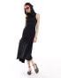 Фото #1 товара COLLUSION hooded spliced dress in washed black