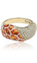 Фото #2 товара Suzy Levian Sterling Silver Cubic Zirconia Pave Leopard "Wild Side" Ring