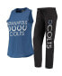 Фото #2 товара Women's Black, Royal Indianapolis Colts Muscle Tank Top and Pants Sleep Set