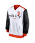 Men's White, Orange San Francisco Giants Rewind Warmup V-Neck Pullover Jacket