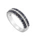 ფოტო #1 პროდუქტის Black and White Diamond (3/4 ct. t.w.) band ring in Sterling Silver