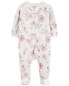 Фото #1 товара Baby Floral 2-Way Zip Thermal Sleep & Play Pajamas 9M