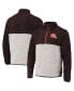 Фото #1 товара Men's Brown, Oatmeal Cleveland Browns Color Block Kodiak Half-Zip Jacket