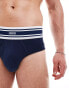 Фото #4 товара ASOS DESIGN briefs with stripe waistband in navy