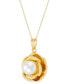 ფოტო #4 პროდუქტის Cultured Freshwater Pearl (7-1/2mm) Flower 18" Pendant Necklace in 14k Gold