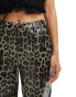 Фото #4 товара ASOS DESIGN faux leather trouser in animal print