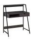 Computer Writing Desk for Small Space w/ Drawer, Storage Shelves, Grey