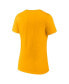 ფოტო #2 პროდუქტის Women's Gold St. Louis Blues Authentic Pro Core Collection Secondary Logo V-Neck T-Shirt
