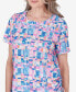 ფოტო #4 პროდუქტის Women's Paradise Island Braided Neckline Geometric Top