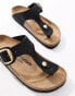 Фото #4 товара Birkenstock Gizeh big buckle sandals in black nubuck leather