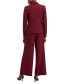 Фото #2 товара Women's Asymmetrical Ruffled One-Button Jacket & Wide-Leg Pant Suit