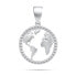 Фото #1 товара Silver pendant Globe with zircons PT135W