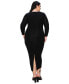 Фото #3 товара Plus Size Kylo Textured Bodycon Dress