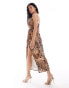 Jaded Rose corset midi dress in brown leopard print Braunes Leopardenmuster, 36 - фото #2