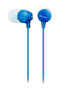 Фото #1 товара Наушники Sony MDR-EX15LP в ухо, синий, 1.2 м, проводные