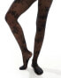 Фото #4 товара Lindex 20 denier flower lace tights in black