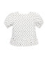 Фото #3 товара Girls Organic Bubble Sleeve Knit Peplum Top