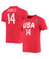 Фото #1 товара Women's Tina Charles USA Basketball Red Name and Number Performance T-shirt