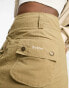 Barbour x ASOS lightweight utility wax mini skirt in golden khaki