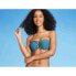 Фото #2 товара Women's Tunnel Keyhole Bandeau Bikini Top - Shade & Shore™ Dark Teal Small