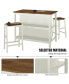 Фото #4 товара Rustic 3-Piece Dining Set with Open Shelves