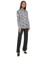 Фото #5 товара Women's Printed Long Sleeve Button-Front Shirt