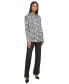 ფოტო #5 პროდუქტის Women's Printed Long Sleeve Button-Front Shirt