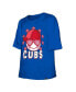 Big Girls Royal Chicago Cubs Team Half Sleeve T-shirt