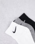 Фото #9 товара Nike Training 3 pack unisex ankle socks in multi