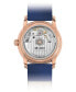 ფოტო #3 პროდუქტის Women's Swiss Automatic Baroncelli Blue Fabric Strap Watch 33mm