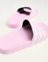 adidas Originals Adilette slides in pink and white