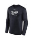 Men's Navy Minnesota Twins Authentic Collection Practice Performance Long Sleeve T-shirt