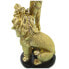 Decorative Figure Alexandra House Living Golden Plastic Lion African Woman 13 x 17 x 38 cm