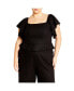 ფოტო #1 პროდუქტის Plus Size Samara Ruffle Top