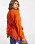 Фото #8 товара Glamorous wrap front chunky cardigan in orange