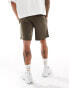 Superdry Essential logo jersey shorts in deep olive tiefes Olive, XL - W94-104 - фото #2