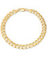 ფოტო #1 პროდუქტის Men's Curb Link Chain Bracelet in 18k Gold-Plated Sterling Silver or Sterling Silver