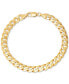 Men's Curb Link Chain Bracelet in 18k Gold-Plated Sterling Silver or Sterling Silver