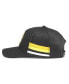 ფოტო #3 პროდუქტის Men's Black Boston Bruins HotFoot Stripes Trucker Adjustable Hat