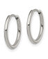 ფოტო #2 პროდუქტის Stainless Steel Polished Hinged Hoop Earrings